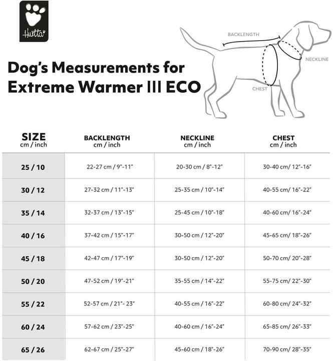 Immagine prodotto Hurtta Scaldino Estremo V3 Eco Nero, 35 cm (35, Cappotto per cani)