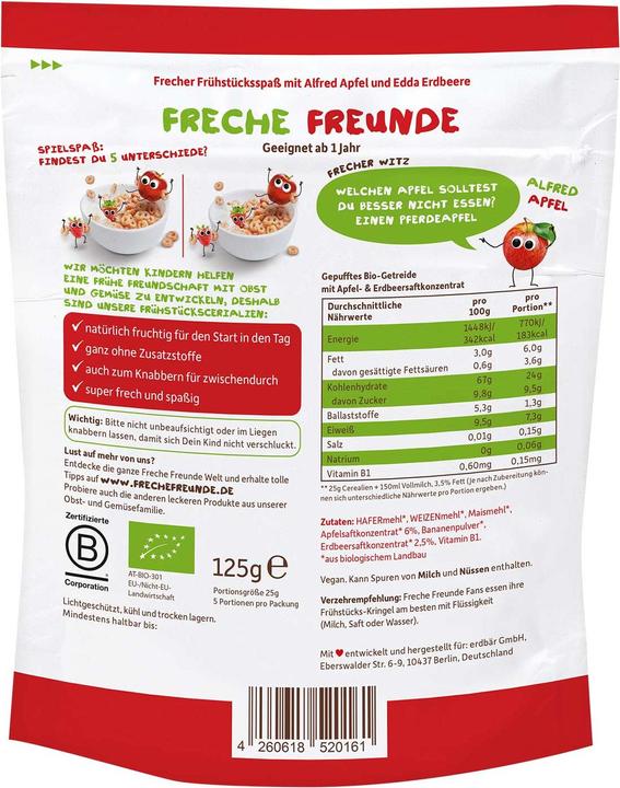Actual product image Freche Freunde Breakfast Kringel Apple & Strawberry (143 g)