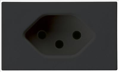 Actual product image Hager Frame socket outlet T13 FLF black