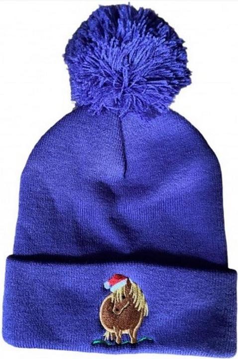 Produktbild British Country Collection Santa Pony Mütze Bommel weihnachtliches Design