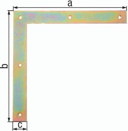 Actual product image GAH Gate angle width 40 mm length 300 x 300 mm steel galvanised yellow