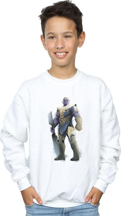 Actual product image Boys Avengers Endgame Painted Thanos Sweatshirt (140, 146)