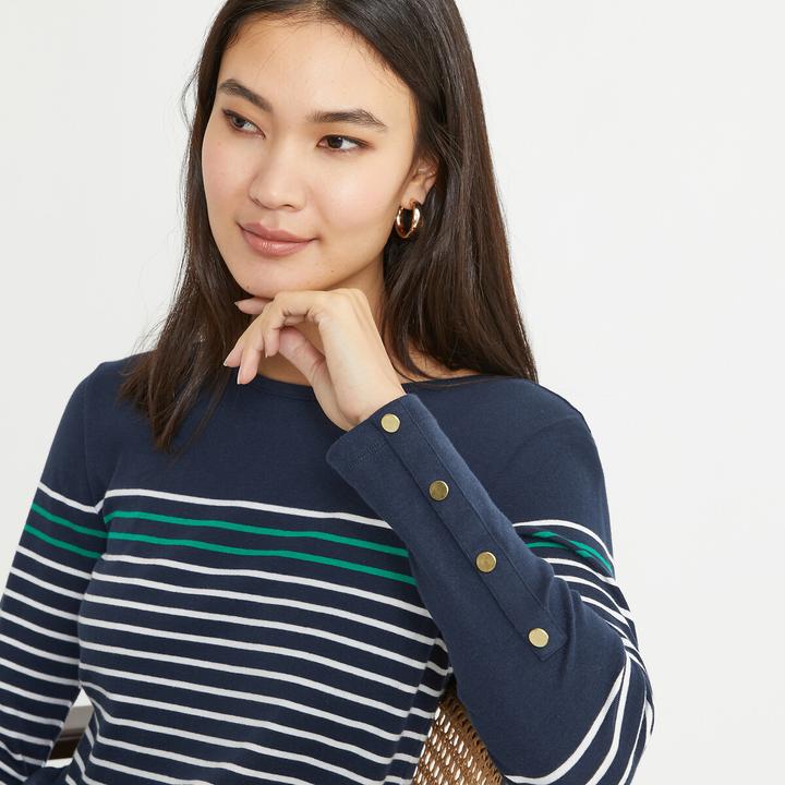 Immagine prodotto Anne Weyburn Camicia a righe a girocollo con maniche lunghe (W36/L38)