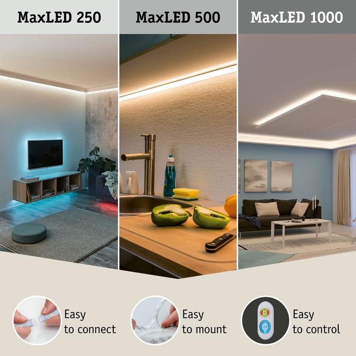 Actual product image Paulmann MaxLED 500 Full-Line COB Stripe Set (Warm white, 150 cm, Indoor)