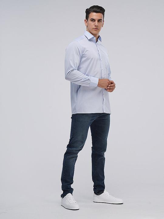 Image du produit Olymp Chemise Luxor bleu/ New Kent 1/1 manche Chambray Gr.42 (42)