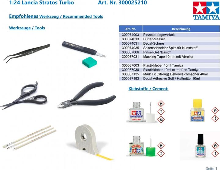 Actual product image Tamiya 1/24 Lancia Stratos Turbo