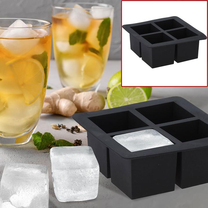 Produktbild Excellent Houseware Flexible Eiswürfelform für 4 XL-Eiswürfel