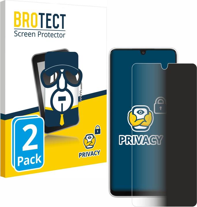 Productafbeelding BROTECT Anti-spionnetje privacyfolie Beschermfolie tegen blauw licht (2 Stuk, Samsung Galaxy A33 5G)