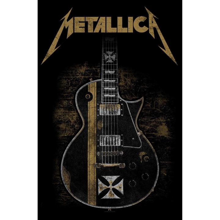 Produktbild Metallica Poster Hetfield Gitarre Stoff (70 x 106 cm)