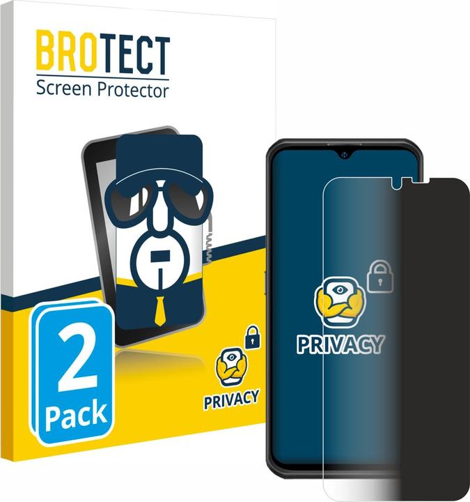 Actual product image BROTECT Anti-spy privacy film Blue light protection film (2 Piece, Ulefone Armor 17 Pro)