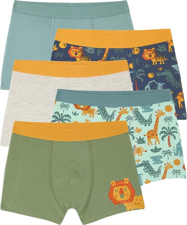 Produktbild Vertbaudet Bio-Kollektion: 5er-Pack Jungen Stretch-Boxershorts Dschungel (110, 5er Pack)