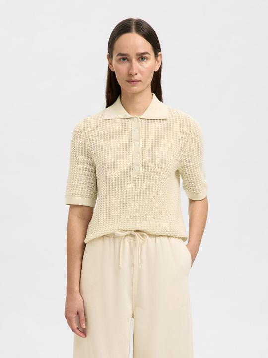 Produktbild Selected Femme Baumwoll Polohemd aus Strick (XL)