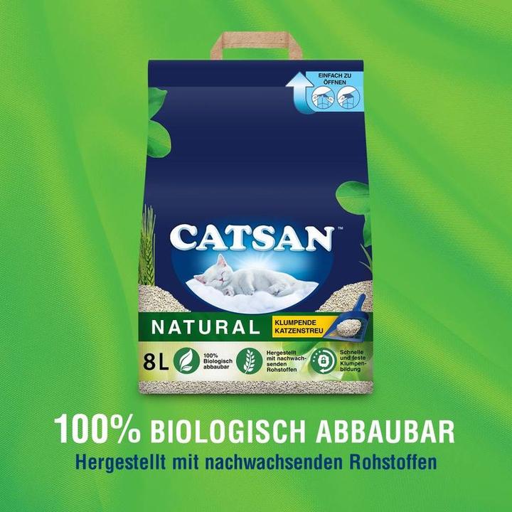 Produktbild Catsan Natural (Klumpend, Biologisch abbaubar, Neutralisierend, 4.68 kg)