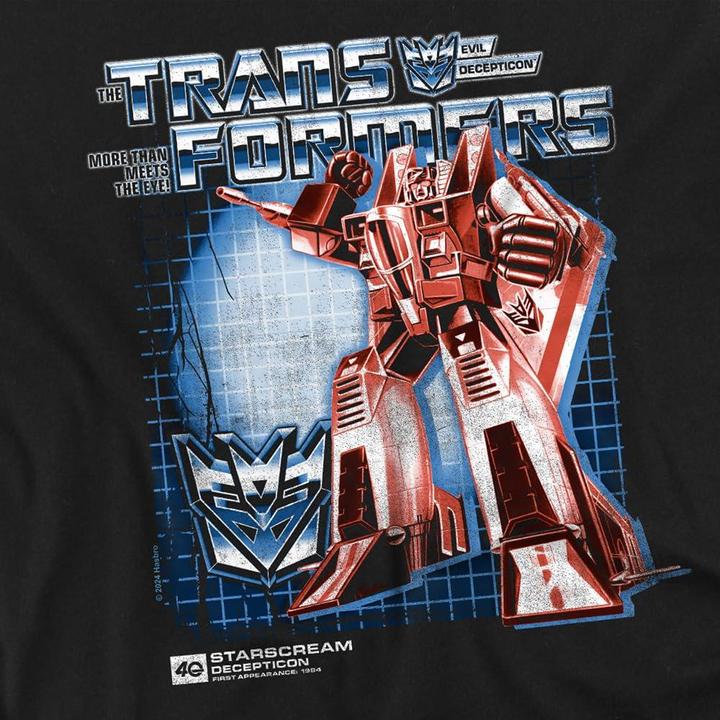 Actual product image Transformers Mens Starscream Box 40th T-Shirt (3XL)