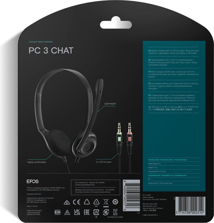 Actual product image EPOS PC 3 Chat (Cable)