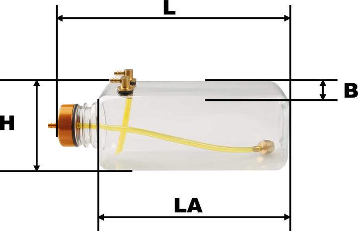 Actual product image Planet-Hobby petrol tank 500ml with aluminium cap