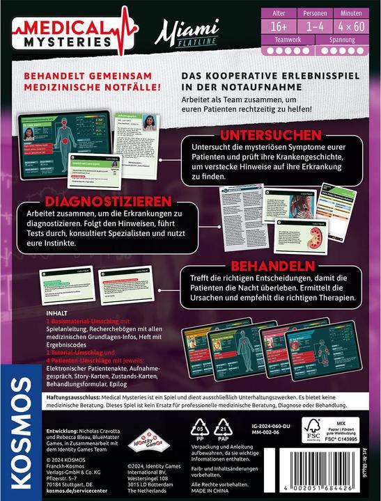Image du produit Kosmos Medical Mysteries - Miami Flatline (Allemand)