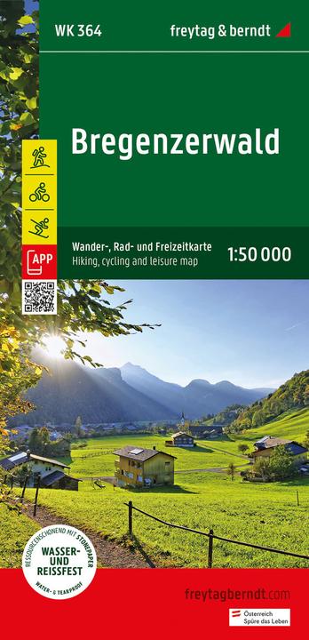 Produktbild Bregenzerwald, Wander-, Rad- und Freizeitkarte 1:50.000, freytag & berndt, WK 364