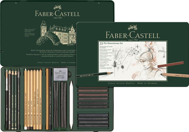 Produktbild Faber-Castell Kohlestift Pitt Monochrome Set (Mehrfarbig, 1 x)
