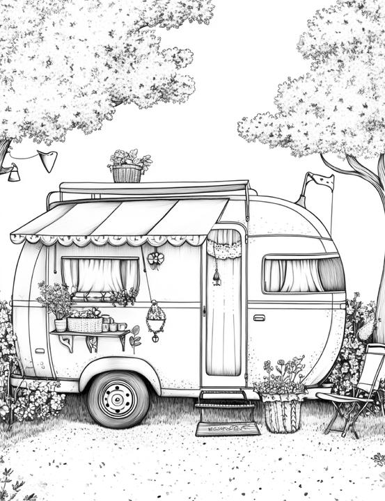 Actual product image Camping dreams - A colouring book for mindful holiday moments in nature