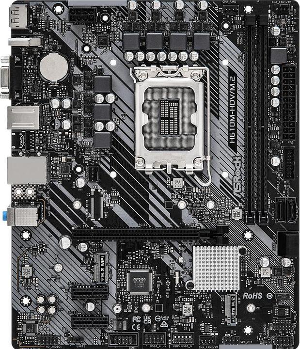 Produktbild AsRock H610M-HDV/M.2 R2.0 (LGA 1700, Intel H610, mATX)