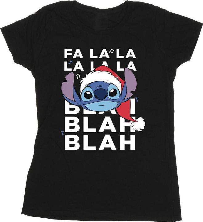 Produktbild Disney Lilo And Stitch Christmas Blah Blah Blah TShirt (L)