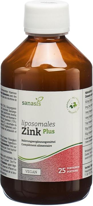 Actual product image Sanasis Zink PLUS liposomal (1 Piece, Liquid, 315 g)