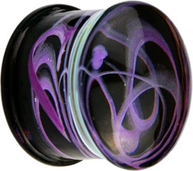 Actual product image Star Piercing Flared Plug Smoke purple made of glass (without brass, Glass)