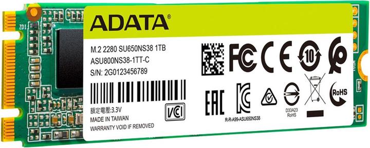 Actual product image Adata Ultimate SU650 (1000 GB, M.2 2280)