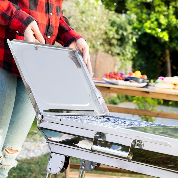 Actual product image InnovaGoods Portable charcoal barbecue - collapsible - stainless steel