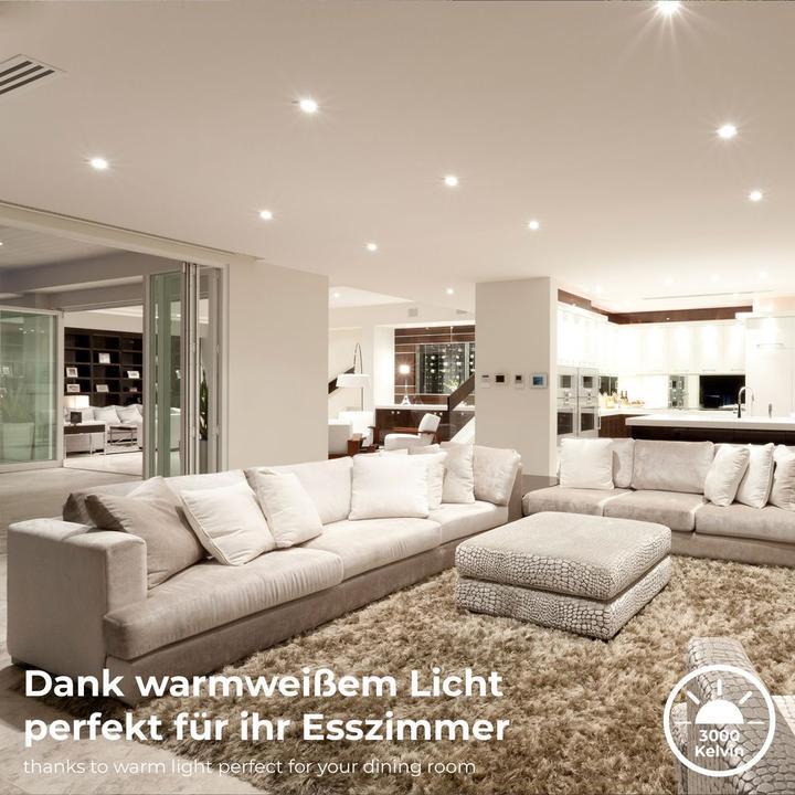 Immagine prodotto B.K.Licht Set di luci da incasso a LED, nichel opaco, modulo 10xLED (400 lm)