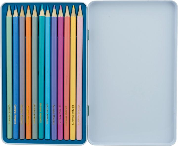 Produktbild Topp Colorful Moments Designdose mit Buntstiften - Pastellträume (Multi, 12 x)