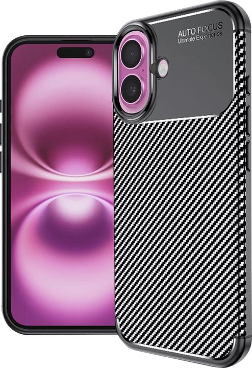 Immagine prodotto Techsuit - CarbonFiber - iPhone 16 Plus - Black (Apple iPhone 16 Plus)