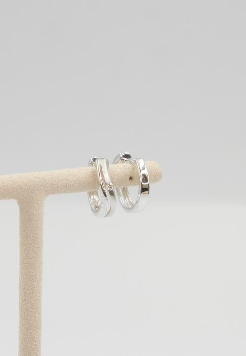 Actual product image Muau Creoles (White gold)