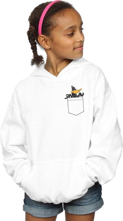 Produktbild Looney Tunes Daffy Duck Faux Pocket Kapuzenpullover Mädchen (152, 158)