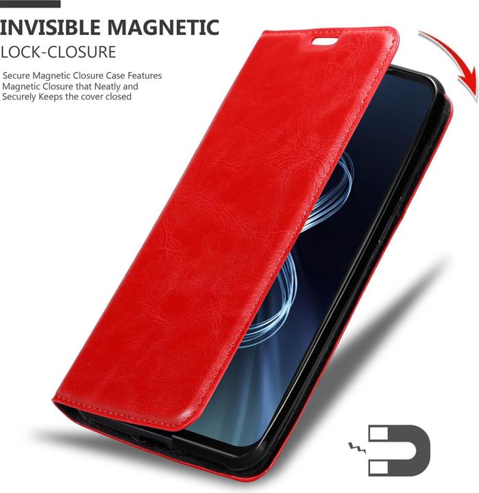 Actual product image Cadorabo Book Invis. Magnet sleeve (Asus Zenfone 8)