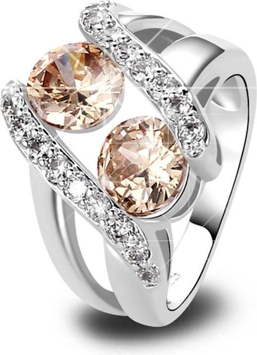 Produktbild Hermex versilberter Ring mit Morganite - Gr. 52 / Size 6 (51)