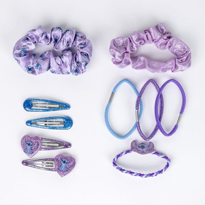 Produktbild Cerdá STITCH Beauty-Set – enthält 2 Haargummis aus Stoff, 4 Haargummis, 4 Haarnadeln und Kulturbeutel, ide (Schmuck)