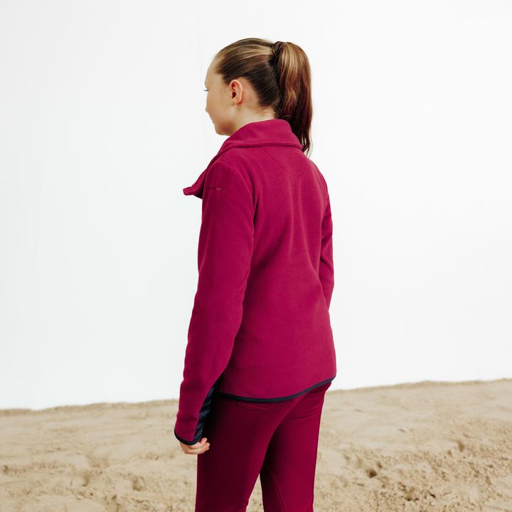 Image du produit Fouganza Kids' Horse Riding Fleece 100 - Pourpre/Cherry (152)