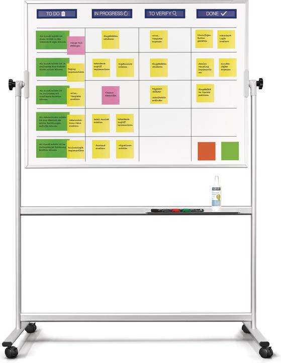 Produktbild Magnetoplan SCRUM BOARD – Whiteboard Standard-Set (1200 x 900 mm)