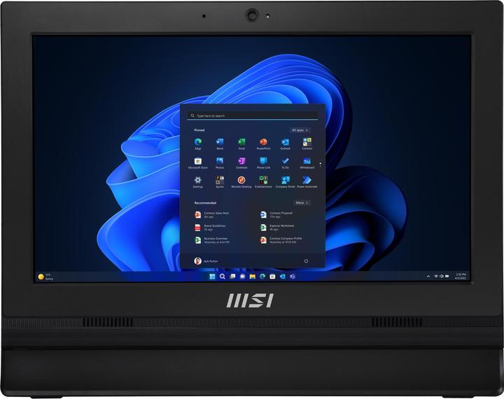 Actual product image MSI AIO 15,6N100 4GB 128SD W11P TCH BK N100 TOUCH KBL MINI*MOUSE WEBCAM (4 GB, 128 GB, Intel UHD Graphics)