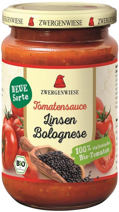 Produktbild Zwergenwiese Tomatensauce Linsen Bolognese (Glas)