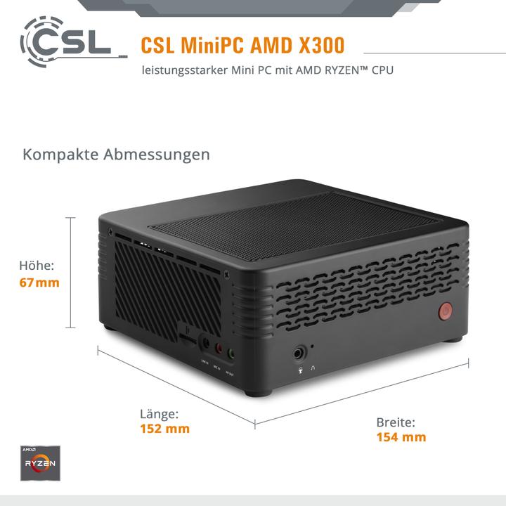 Produktbild CSL X300 (AMD Ryzen 5 5600G, 16 GB, 500 GB, AMD Radeon Graphics)