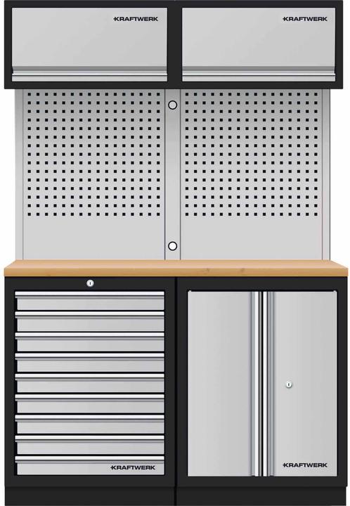 Actual product image Kraftwerk Mobilio 2er combi wall unit, beech multiplex (136 cm, 200 cm)