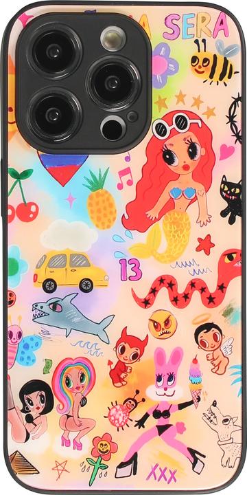 Produktbild PhoneLook Hülle Karol G Hot cartoons mit brillanter Oberfläche mit schwarzen Silikon Rändern (Apple iPhone 13 Pro)