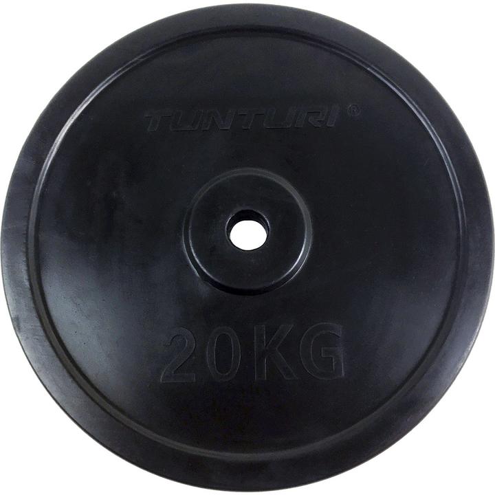 Actual product image Tunturi Gummierte 20 kg Gewichtsscheibe 30 mm (1 x 20 kg)