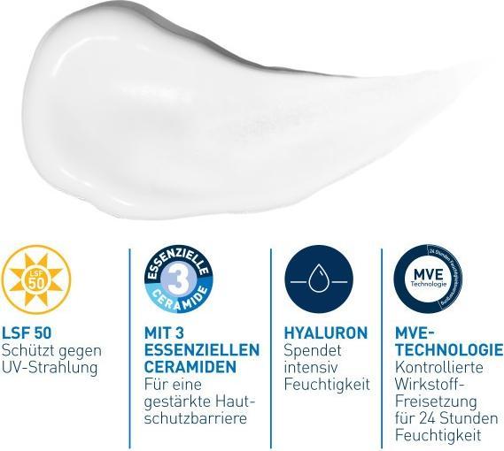 Produktbild CeraVe Moisturizing Facial Lotion (52 ml, 24h Creme, SPF 50)
