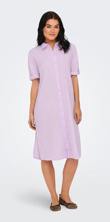 Produktbild JdY Locker geschnitten Hemdkragen Voluminöser Armschnitt Midikleid Kleid (XL)