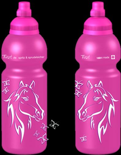 Produktbild Fizzii Trinkflasche 600ml pink, Pferd (0.60 l)