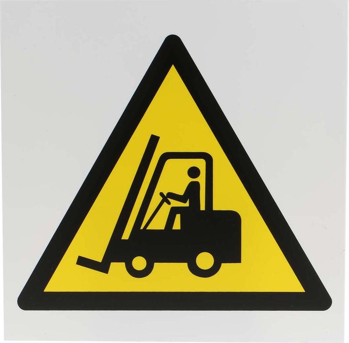 Image du produit Rs Pro Panneau de danger en plastique, Attention, inscription sur chariot élévateur, 200 mm x 200mm